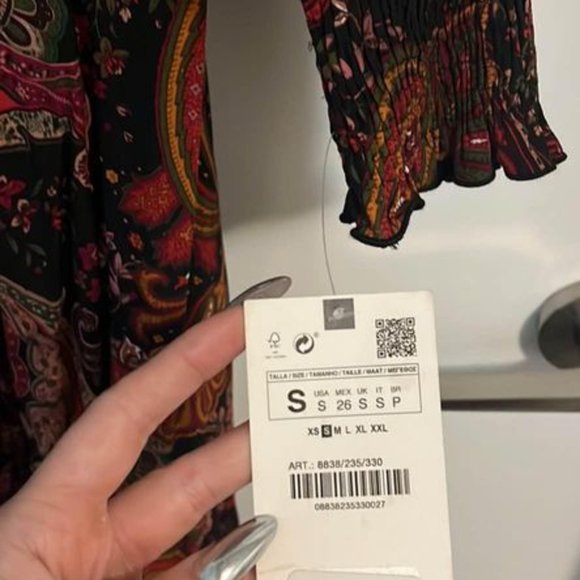 Zara Printed Midi Dress - NWT - S - Picture 2 of 3